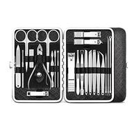 GLJTUO Cortauñas Herramientas de pedicura 23p Kits de manicura Kit Completo de Estiramiento Accesorios de manicura