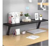 GLJTUO Estante De Escritorio con Abrazadera para Monitor, Organizador Flotante Ajustable para Mesa De Oficina, Soporte Extensible Versátil, 80 Cm,Black-40cm