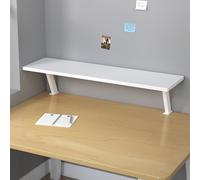GLJTUO Estante De Escritorio con Abrazadera para Monitor, Organizador Flotante Ajustable para Mesa De Oficina, Soporte Extensible Versátil, 80 Cm,White-60cm