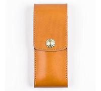 GLJTUO Estuche De Cuero para Bolígrafos, Funda Protectora para Bolígrafos, con Capacidad para 3 Bolígrafos, Estilo Retro, para Organizador De Lápices Estilográficos (C)