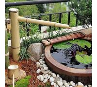 GLJTUO Fuente Decorativa De Bambú, Kit De Fuente De Agua para Jardín Zen con Bomba, Fuente De Agua De Bambú Feng Shui, Caño para Jardín Japonés Al Aire Libre, para Decoraci,