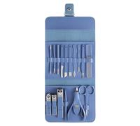 GLJTUO Juego de 16 Piezas de cortaúñas, cortaúñas, Herramientas de manicura, Bolsas Plegables, Juego de cortaúñas