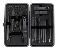 GLJTUO Juego de manicura Cortaúñas Herramientas para el hogar 18 Piezas Acero Inoxidable Cuchara para oídos Cortaúñas Tijeras Kit para,D-1set