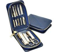 GLJTUO Kit de cortaúñas de 9 Piezas, Set de manicura, Kit de cortaúñas Profesional de Acero Inoxidable, Herramientas para el Cuidado de Las uñas, Kit portátil para el Cuidado de