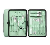 GLJTUO Kit de cortaúñas, Juego de cortaúñas para Hombre, cortaúñas para el hogar, Kit de manicura Original, Kit de renovación para pies, Tijeras afiladas, Juego de manicura,Light Green