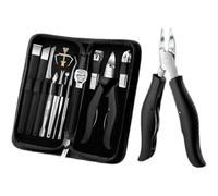 GLJTUO Kit de cortaúñas, Juego de cortaúñas para Hombres, Herramienta de pedicura para el hogar, Cuchillo de manicura portátil para paroniquia, Tijeras, herramie