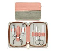GLJTUO Kit de manicura Profesional con cortaúñas, 7 Piezas, Acero Inoxidable, Herramientas de Aseo Personal y Estuche de Viaje.