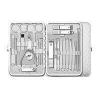 GLJTUO Manicura Accesorios Cortauñas Herramientas de Pedicura 23p Kit Completo de Estiramiento de Uñas