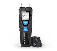 GLJTUO Medidor De Humedad, Higrómetro Digital para Madera, Detector De Humedad, Sonda De Alta Precisión, Pantalla LCD De 0-75%.
