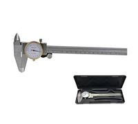 GLJTUO Micrómetro, 0-150 Mm 200/300 Mm Calibrador De Cuadrante Calibrador Vernier De Metal con Indicador De Cuadrante Calibrador De Acero Inoxidable/Carbono Herramientas De Medi,0-300mm-1