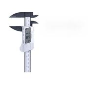 GLJTUO Micrómetro, Calibrador Digital Electrónico De Plástico De 0 A 150 Mm, Calibrador Vernier con Dial De Fibra De Carbono, Herramienta De Medición con Micrómetro, Regla Digit,Silver-Card Packing-1