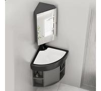 GLJTUO Mueble de baño esquinero con Lavabo y Armario de Pared, de cerámica, Ideal para Espacios pequeños.,One Color-38cm/14.9in