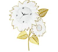 GLJTUO Reloj de Pared 3D silencioso con diseño de Flores para Sala de Estar, decoración Moderna con Cuarzo para el hogar.
