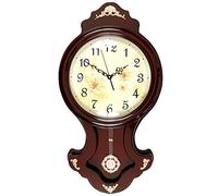 GLJTUO Reloj de Pared, el Mejor Reloj de Pared con péndulo, Reloj de Madera Decorativo silencioso con péndulo oscilante, Funciona con Pilas, diseño de Madera, para Sala de Estar,Style a-40 * 78cm