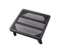 GLJTUO Soporte de Acero para macetas, Bandeja con Ruedas, Carrito Grande para Mover Plantas, Soporte para Plantas con Ruedas, Soporte Resistente para macetas de jardín Interior, Negro - 25 x 25 cm