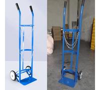 GLJTUO Soporte Grande para Tanque de oxígeno con Ruedas, Carro transportador de Cilindros para Tanques de Gas de 40/50 L, Estructura Duradera con Cadena de Seguridad, solución d,8-Blue