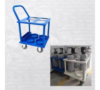 GLJTUO Soporte para Cilindros de oxígeno, Carro de 4 Ruedas para Tanques de oxígeno, Carro para Cilindros de oxígeno de 6,3" de diámetro, Soporte para Cilindros de oxígeno de 4/,Blue-4 Slots