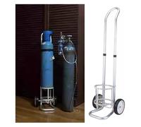 GLJTUO Soporte para Cilindros de oxígeno, Carro de aleación de Aluminio con Altura Ajustable para Cilindros de Gas de Varios tamaños.,Diameter 4.9 Inch