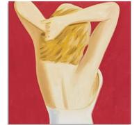 GLKFWVX Famoso Alex Katz《Yellow Hair》Arte mural de Alex Katz Póster de Alex Katz Grabados por Alex Katz Pintura estética de lienzo para decoración del hogar 50x50cmx1 Sin marco