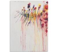 GLKFWVX Famosos pósters de Cy Twombly Impresiones con Pigmento Pintura Abstracta de Lienzo de Cy Twombly Pintura Abstracta en Lienzo para decoración del hogar 50X70cmx1 Sin Marco