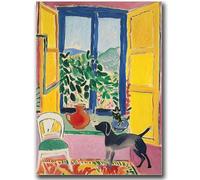 GLKFWVX Henri Matisse - Póster de pared con diseño de ventana de estudio de Henri Matisse para decoración del hogar, 60 x 90 cm, sin marco