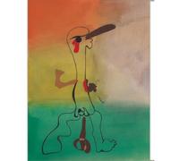 GLKFWVX Joan Miró Arte Mural Carteles Famosos 《Personnage》 Lienzo Pintura Estampas nórdicas Estilo Moderno Casa Decoración de la Sala de Estar Cuadro 50x70cmx1 Sin Marco