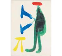 GLKFWVX Joan Miro - Póster abstracto de personajes para pared, impresión de Joan Miro, lienzo de barbarie, cuadro nórdico para decoración de sala de estar, 30 x 45 cm, sin marco