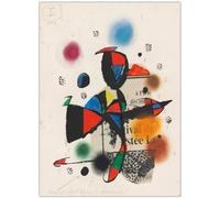 GLKFWVX Joan Miro Poster Fantasy World Wall Art Joan Miro Prints Barbarism Canvas Painting Nordic Picture For Living Room Decor 30x45cmx1 No Frame