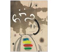 GLKFWVX Póster de Joan Miro con personajes de dibujos animados, arte de pared de Joan Miro, impresiones en lienzo, pintura nórdica para decoración de sala de estar, 30 x 45 cm, sin marco