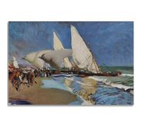 GLKFWVX Póster de Joaquin Sorolla con diseño de Joaquin Sorolla para pared, diseño de la costa soleada, pintura en lienzo moderna para decoración del hogar, 40 x 60 cm, sin marco