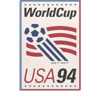 GLKFWVX Póster de la Copa del Mundo de 1994 con diseño de fútbol de Estados Unidos, diseño de fútbol de Francia para decoración del hogar, 30 x 50 cm, sin marco
