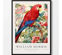 GLKFWVX Póster de William Morris con águila, exposición, arte de pared, museo, lienzo, impresiones de William Morris para decoración del hogar, 60 x 90 cm, sin marco