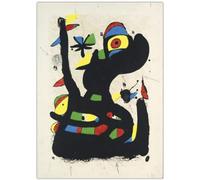 GLKFWVX Póster divertido de Joan Miro con diseño de surrealismo, lienzo de Joan Miro, impresión nórdica para decoración de sala de estar, 30 x 45 cm, sin marco