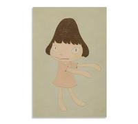 GLKFWVX Póster Famoso de Yoshitomo Nara《Artista de cómics 》Arte Mural Grabados Modernos Yoshitomo Nara Pintura en Lienzo Imágenes abstractas para decoración del hogar 40x60cm Sin Marco