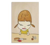 GLKFWVX Póster famoso de Yoshitomo Nara, diseño de chica mala, impresiones modernas de Yoshitomo Nara, cuadro abstracto para decoración del hogar, 60 x 80 cm, sin marco