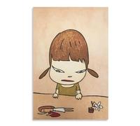GLKFWVX Póster famoso de Yoshitomo Nara, diseño de chica mala, pintura moderna en lienzo de Yoshitomo Nara, impresiones abstractas para decoración del hogar, 50 x 70 cm, sin marco