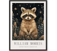 GLKFWVX Pósters de William Morris Exposición de búhos disecados Museo de Arte en la Pared Pintura de Lienzo Grabados de William Morris para decoración del hogar 15X20cmx1 Sin Marco