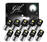 GLL 10pcs T10 501 Bombillas LED 3030 2SMD W5W Bombillas LED 130 Lúmenes 6500K