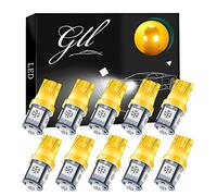 GLL 24V T10 Bombilla LED Amarillo 501 W5W Bombillas LED con 5050 5SMD 60 Lumens 7000K para Luces de Cúpula Luces Laterales Luces de Licencia