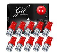 GLL 24V T10 Bombilla LED Rojo 501 W5W Bombillas LED con 5050 5SMD 60 Lumens 7000K para Luces de Cúpula Luces Laterales Luces de Licencia
