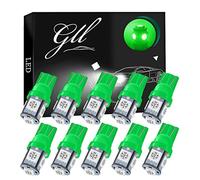 GLL 24V T10 Bombilla LED Verde 501 W5W Bombillas LED con 5050 5SMD 60 Lumens 7000K para Luces de Cúpula Luces Laterales Luces de Licencia