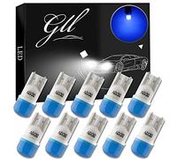 GLL T10 Bombillas LED, 12V Azul 501 W5W Bombillas LED 2835 3 SMD 90 Lumens Cuerpo Cerámico para Luces de Cúpula de Coche Luces Laterales Luces de Matrícula Luces de Maletero