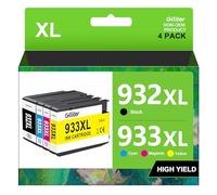 Glliter 932 XL 933XL - Cartuchos de tinta para HP 932XL 933 XL 933 cartuchos de tinta para HP Officejet 6600 cartuchos 7110 7510 7610 7612 6100 (4 unidades)