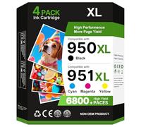 Glliter 950XL 951XL Cartuchos de impresora compatibles para HP 950XL para HP 951XL para HP Officejet Pro 8620 Cartuchos para Officejet Pro 8600 8610 8615 8620 8625 8630 8640 8660 8100 251DW 276DW (4