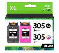 Glliter Cartuchos de impresora 305XL 305 para HP 305 XL compatibles con HP Deskjet 2820e 2800e 2700e 2710e 2720 2720e 4220e 4120e 4100 para HP Envy 6000 6020e 6032e 6420e 643220 e Cartuchos (negro