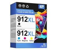Glliter Cartuchos de impresora 912XL Multipack Compatible para HP 912XL Multipack para HP OfficeJet Pro 8022 Cartuchos para OfficeJet 8010 8012 8014 8015 8017 OfficeJet Pro 8020 8022 8023 8024 8025