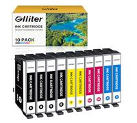 Glliter Cartuchos de tinta compatibles con cartuchos 604XL para Epson Expression Home XP-2205 XP-3200 XP-4200 XP-3205 XP-4205 XP-2200 Workforce WF-2910 WF-2930 WF-2935 WF-2950 (paquete de 10)