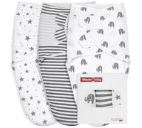 GLLQUEN BABY Envolturas de bebé para recién nacidos de 0 a 3 meses, 100% algodón orgánico transpirable con certificación OEKO-TEX®, paquete de 3 (gris nuevo)