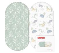 GLLQUEN BABY Sábana bajera ajustable para cuna de bebé, 2 unidades, protector de colchón para parque infantil, Öko-Tex100, cesta de moisés, cuna de bebé, sábana bajera ajustable (explorador de