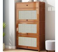 GLMGBP DIUGD Zapatero con 3 cajones abatibles, Zapatero con Puertas, Zapatero con balde basculante Independiente para Entrada, Ideal para Entrada, Pasillo, Armario (tamaño: 69 * 32 * 117 cm)